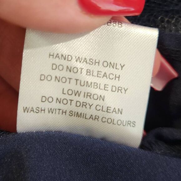 Geode Blue Floral Embroiderd Mesh Sleeveless Fit and Flare Dress 2X (4922CL) - Picture 7 of 7